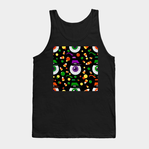 Eyes with hat in candyland on black Tank Top by YamyMorrell